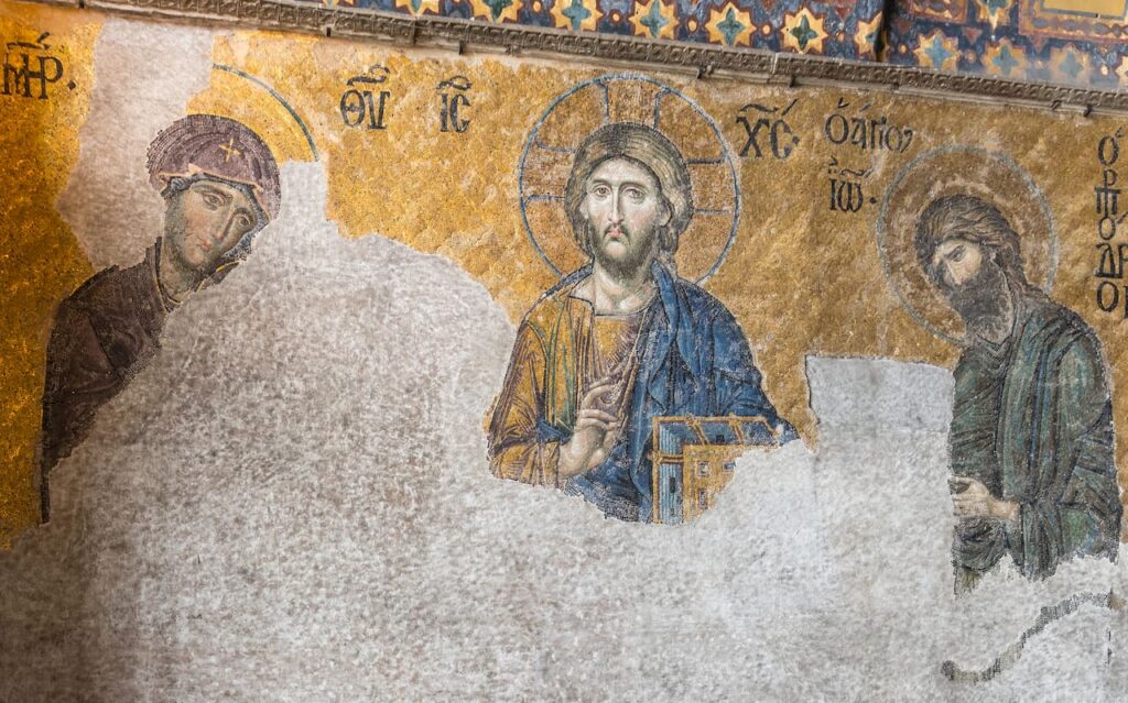 hagia sophia istanbul deesis mosaico